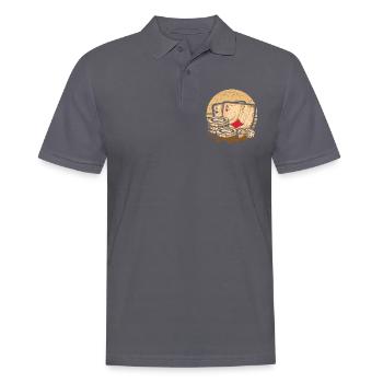 Retro Poker Casino Cartes de Poker & Jetons de Poker - Polo Homme - charbon - Devant - Nico (186cm)