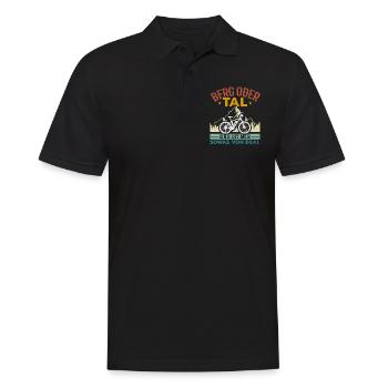 Berg oder Tal das ist mir sowas von Egal E-Bike - Männer Poloshirt - Schwarz - Vorne - Kai (181cm)