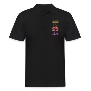 So sieht der beste Fotograf aus - Foto - Männer Poloshirt - Schwarz - Vorne - Kai (181cm)