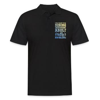 Ride Motorrad - Männer Poloshirt - Schwarz - Vorne - Kai (181cm)
