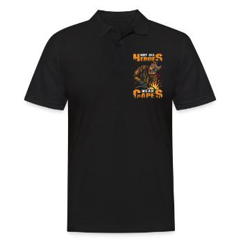 Nicht alle Helden tragen Umhänge Lustiges Schweißen Cool - Männer Poloshirt - Schwarz - Vorne - Kai (181cm)