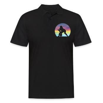 Joueuse de softball féminin Silhouette Softball féminin - Polo Homme - noir - Devant - Kai (181cm)