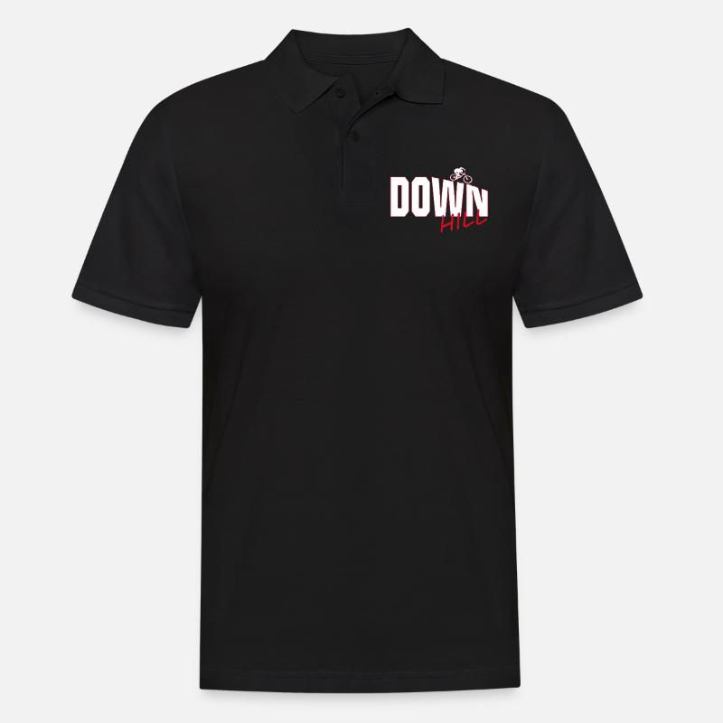 Downhill - Männer Poloshirt - Schwarz