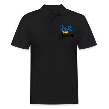 Stand with Ukraine Peace No War - Men's Polo Shirt - black - Front - Kai (181cm)