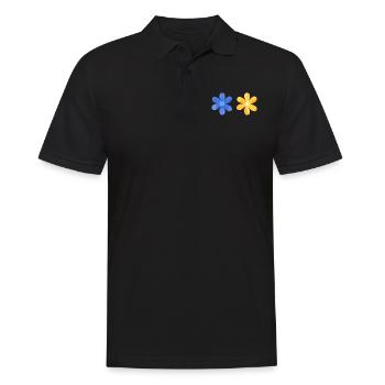 Stand with Ukraine Peace No War - Männer Poloshirt - Schwarz - Vorne - Kai (181cm)