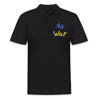 Soutenez l’Ukraine, la paix et non la guerre - Polo Homme - noir - Devant - Kai (181cm)
