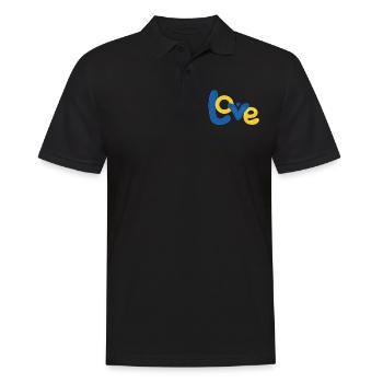 Soutenez l’Ukraine, la paix et non la guerre - Polo Homme - noir - Devant - Kai (181cm)