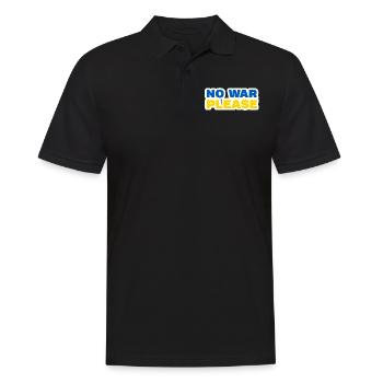 Soutenez l’Ukraine, la paix et non la guerre - Polo Homme - noir - Devant - Kai (181cm)