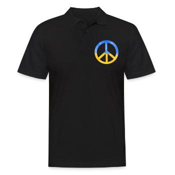 Stand with Ukraine Peace No War - Men's Polo Shirt - black - Front - Kai (181cm)