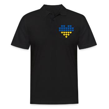 Soutenez l’Ukraine, la paix et non la guerre - Polo Homme - noir - Devant - Kai (181cm)