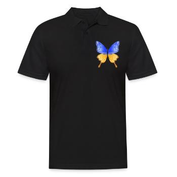 Soutenez l’Ukraine, la paix et non la guerre - Polo Homme - noir - Devant - Kai (181cm)