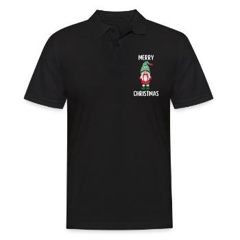 Joyeux Noël Drôle de Chemise de Noël - Polo Homme - noir - Devant - Kai (181cm)