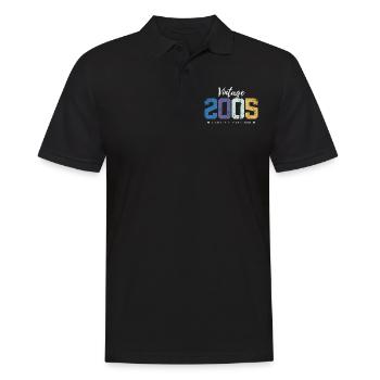 18 ans millésime 2005 rétro 18ème anniversaire - Polo Homme - noir - Devant - Kai (181cm)
