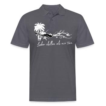 Better to chill than do nothing. - Men's Polo Shirt - charcoal grey - Front - Nico (186cm)