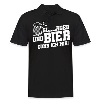 schlager beer - Men's Polo Shirt - black - Front - Kai (181cm)