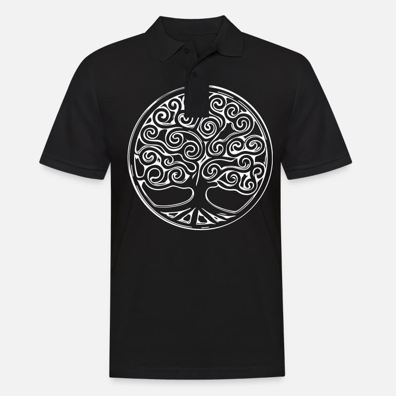 Arbre de vie Mandala Esprit - Polo Homme - noir