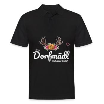 Dorfmädel Dorfmädchen Dorf Dorfmädl Damen - Männer Poloshirt - Schwarz - Vorne - Kai (181cm)