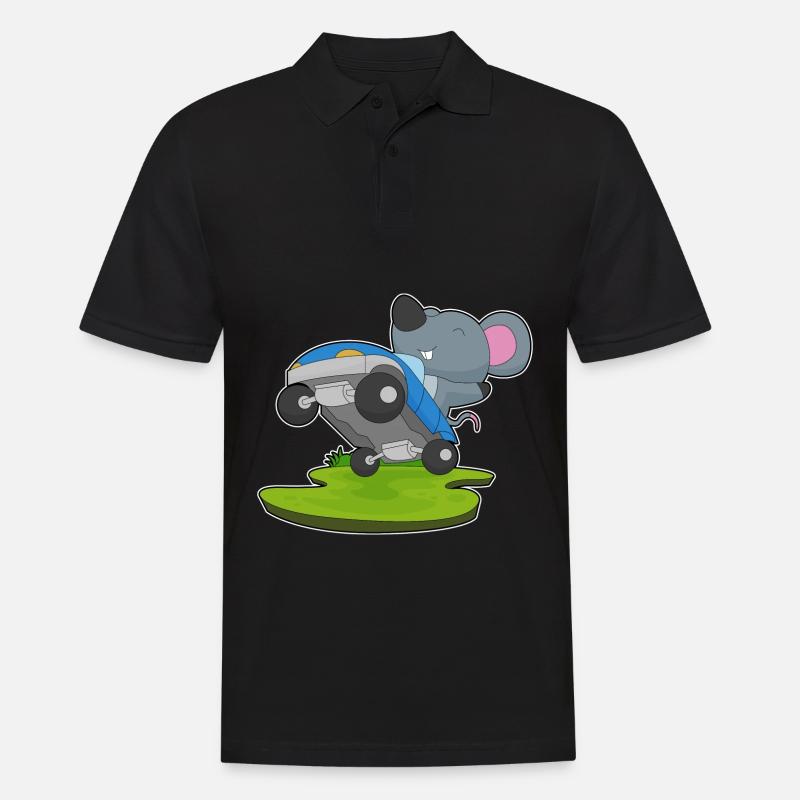 Maus Auto - Männer Poloshirt - Schwarz
