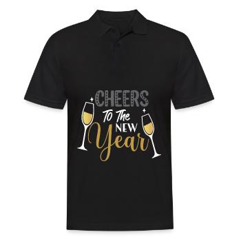 Bravo Nouvel An Nouvel An Noël - Polo Homme - noir - Devant - Kai (181cm)
