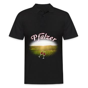 100% Pfälzer Pälzer Palz Pfalz Mundart Dialekt - Männer Poloshirt - Schwarz - Vorne - Kai (181cm)