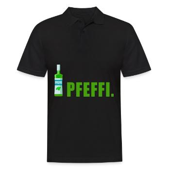 Pfefferminz Likör Pfeffi Vatertag Sauf - Männer Poloshirt - Schwarz - Vorne - Kai (181cm)