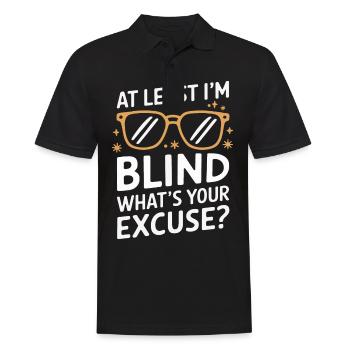 Blinde Blindheit Sehbehinderte Menschen - Männer Poloshirt - Schwarz - Vorne - Kai (181cm)