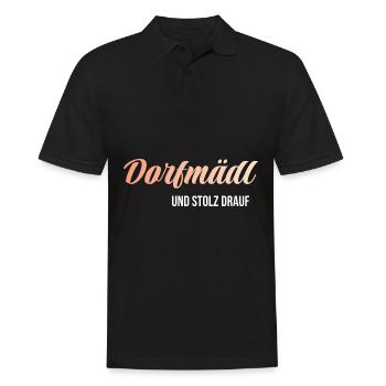Dorfmädel Dorfmädchen Dorf Dorfmädl Damen - Männer Poloshirt - Schwarz - Vorne - Kai (181cm)