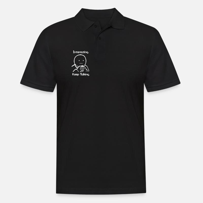 Interesting Keep Talking Meme - Männer Poloshirt - Schwarz