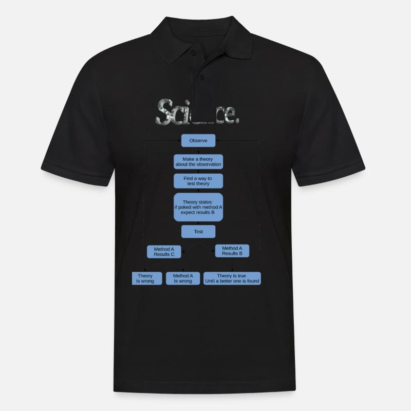 Science flowchart - Men's Polo Shirt - black