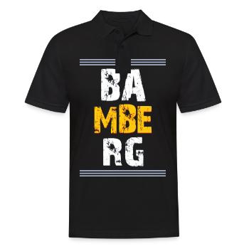 Bamberg an der Regnitz - Männer Poloshirt - Schwarz - Vorne - Kai (181cm)