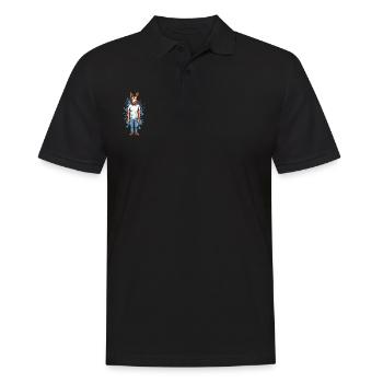 Donkey man - Men's Polo Shirt - black - Front - Kai (181cm)