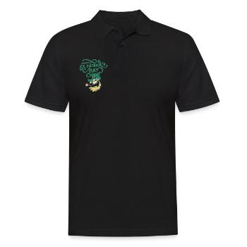 St Patrick's Day, - Men's Polo Shirt - black - Front - Kai (181cm)