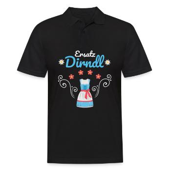Dirndl Ersatz - Männer Poloshirt - Schwarz - Vorne - Kai (181cm)