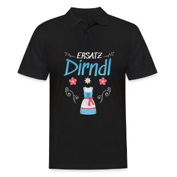 Dirndl Ersatz - Männer Poloshirt - Schwarz - Vorne - Kai (181cm)