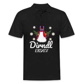 Dirndl Ersatz - Männer Poloshirt - Schwarz - Vorne - Kai (181cm)