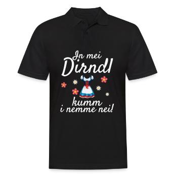 In Mei Dirndl Kumm I Nimma Nei | - Männer Poloshirt - Schwarz - Vorne - Kai (181cm)