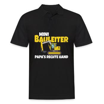 Kinder Bauleiter Bauarbeiter - Bauherr - Männer Poloshirt - Schwarz - Vorne - Kai (181cm)