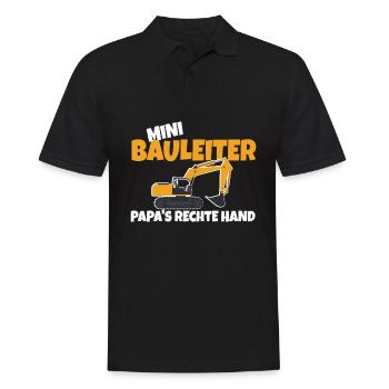 Kinder Bauleiter Bauarbeiter - Bauherr - Männer Poloshirt - Schwarz - Vorne - Kai (181cm)