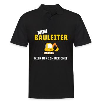 Kinder Bauleiter Bauarbeiter - Bauherr - Männer Poloshirt - Schwarz - Vorne - Kai (181cm)