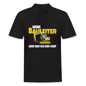 Kinder Bauleiter Bauarbeiter - Bauherr - Männer Poloshirt - Schwarz - Vorne - Kai (181cm)