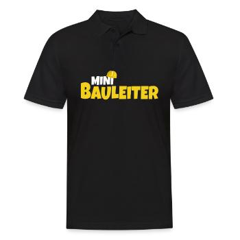 Kinder Bauleiter Bauarbeiter - Bauherr - Männer Poloshirt - Schwarz - Vorne - Kai (181cm)