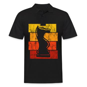 Pièce d’échecs Rétro Joueur d’échecs Checkmate Chessmat Chess - Polo Homme - noir - Devant - Kai (181cm)