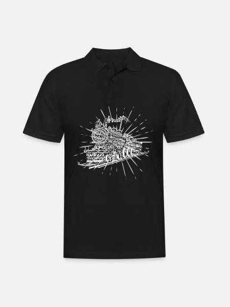 Music train - Men's Polo Shirt - black