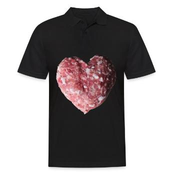 Mettherz - Männer Poloshirt - Schwarz - Vorne - Kai (181cm)