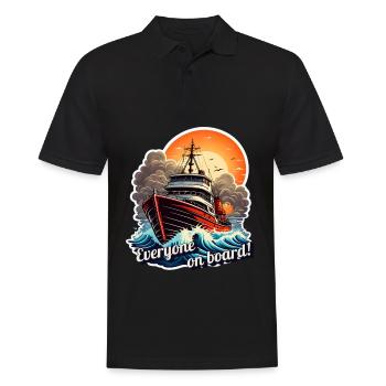 Everyone on board - Men's Polo Shirt - black - Front - Kai (181cm)
