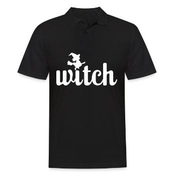 witch pictures - Men's Polo Shirt - black - Front - Kai (181cm)