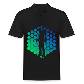 Climber Bouldering Boulder Climber Climbing - Men's Polo Shirt - black - Front - Kai (181cm)