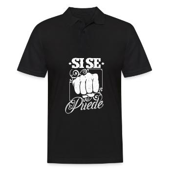 Si se puede-yes we can chicano style, Latinos can - Polo Homme - noir - Devant - Kai (181cm)