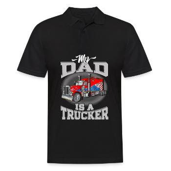 I'm a proud son of an American truck driver - Men's Polo Shirt - black - Front - Kai (181cm)