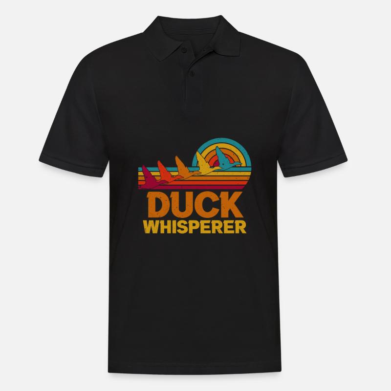 Duck-Whisperer. - Männer Poloshirt - Schwarz
